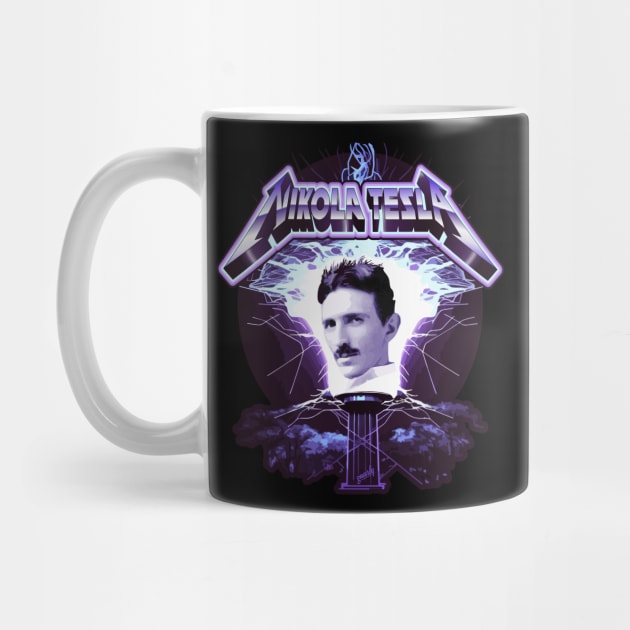 Nikola Tesla -  Heavy Metal Rock Spin Off Graphic by gnarly by ChattanoogaTshirt